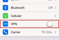 Pengaturan Internet VPN iOS